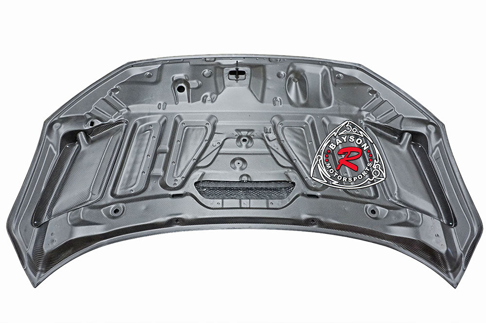 MU Style (Double Sided Carbon Fiber) Hood For 2017-2021 Honda Civic Type R (FK8)