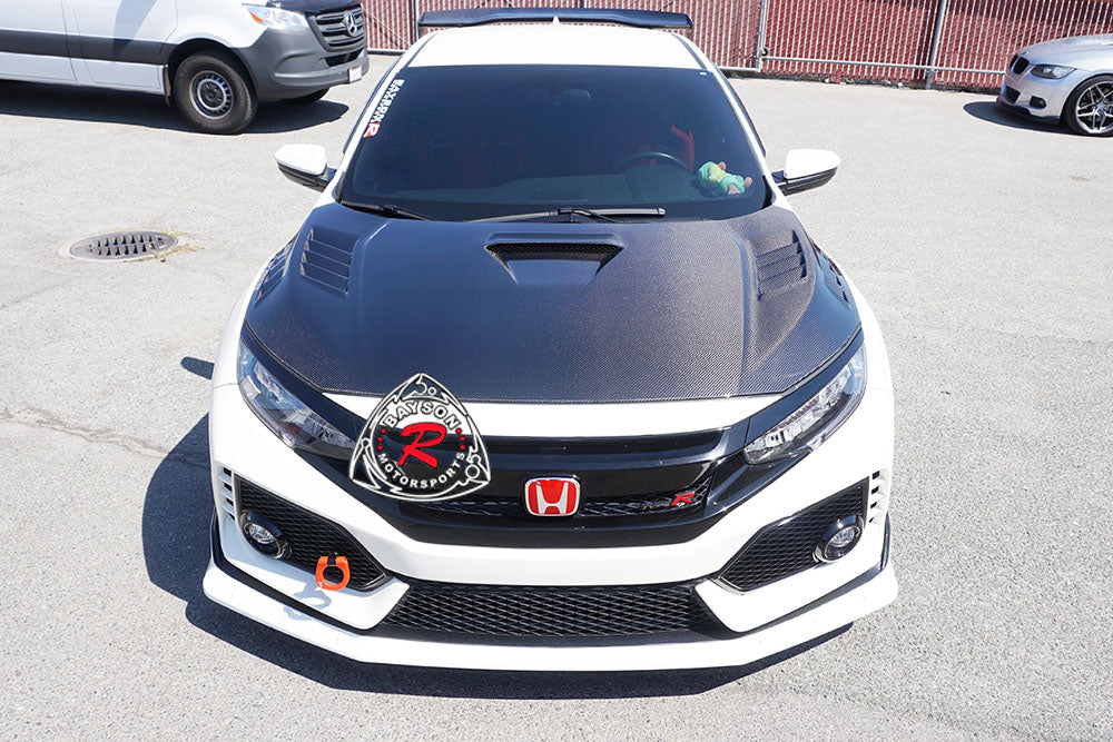 MU Style (Carbon Fiber) Hood For 2017-2021 Honda Civic Type R (FK8)