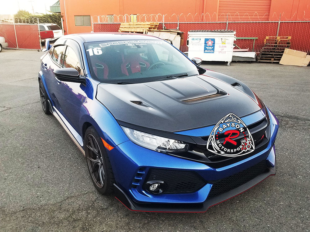 VR Style (Carbon Fiber) Hood For 2017-2021 Honda Civic Type R (FK8)
