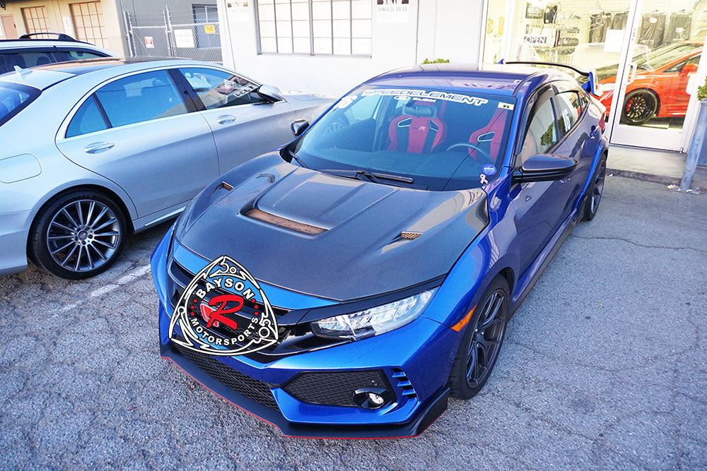 VR Style (Carbon Fiber) Hood For 2017-2021 Honda Civic Type R (FK8)
