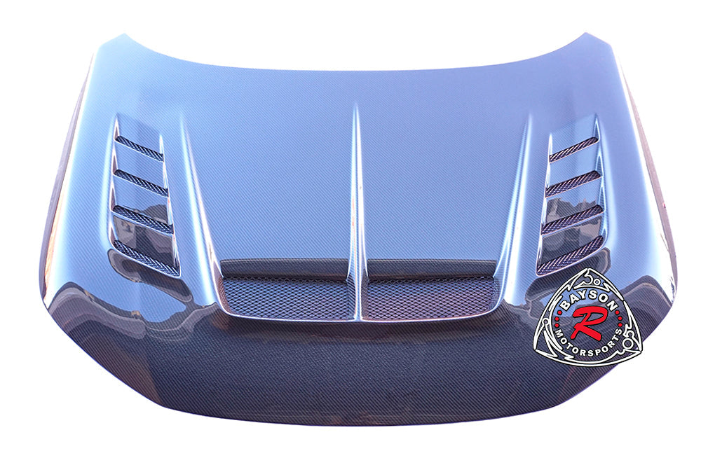 VR2 Style (Carbon Fiber) Hood For 2022-2025 Honda Civic 4Dr Sedan/5Dr Hatchback (Wont fit Type R FL5)