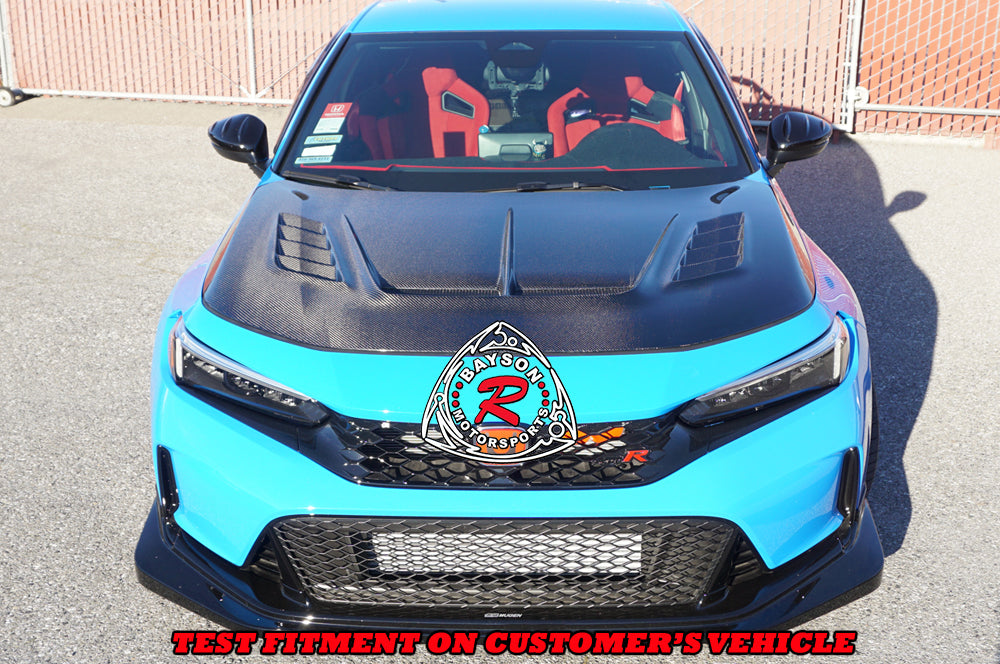 VR Style (Double Sided Carbon Fiber) Hood For 2023-2026 Honda Civic Type R (FL5)