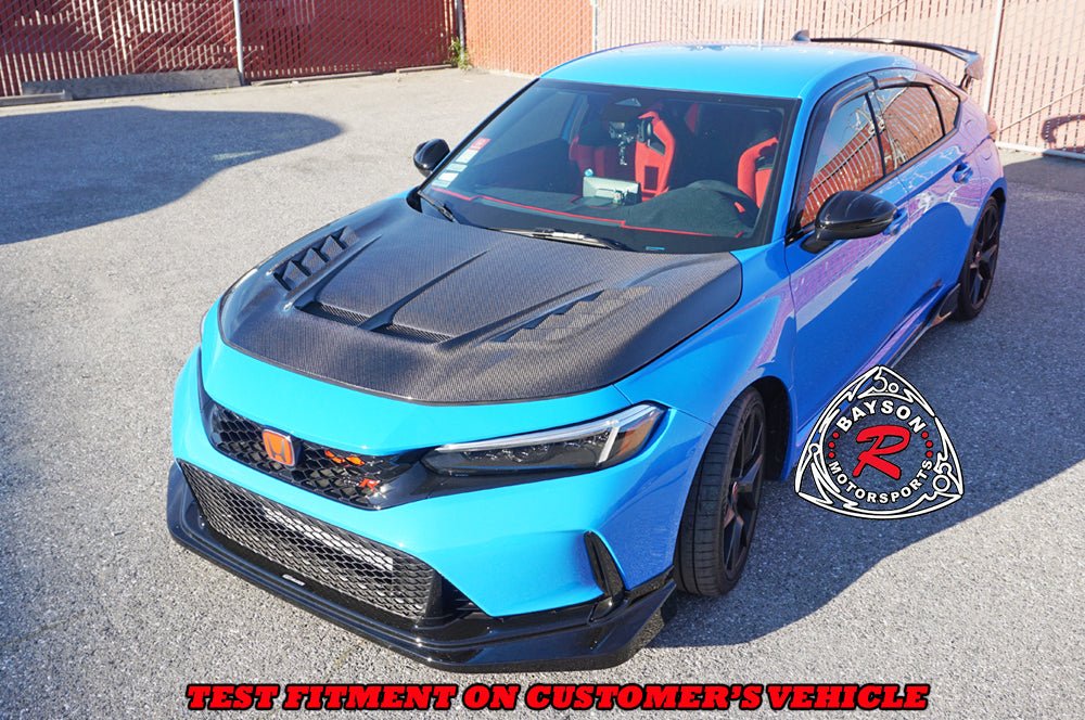 VR Style (Double Sided Carbon Fiber) Hood For 2023-2026 Honda Civic Type R (FL5)