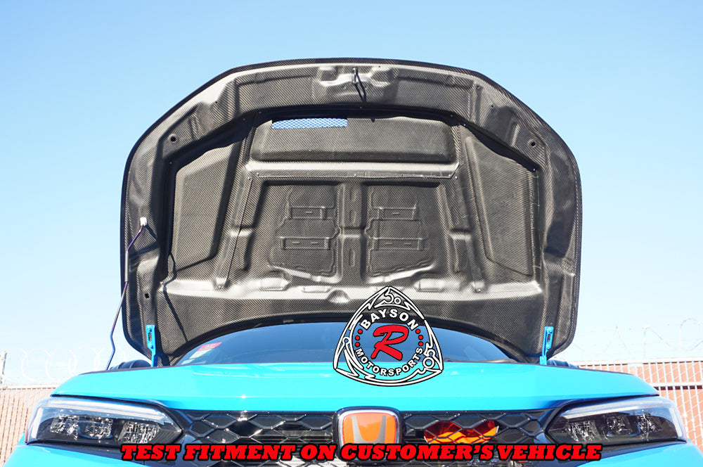 VR Style (Double Sided Carbon Fiber) Hood For 2023-2026 Honda Civic Type R (FL5)
