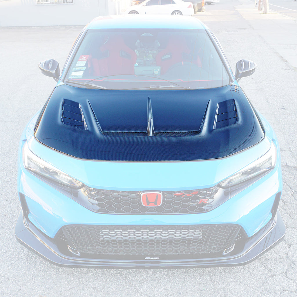 VR Style (Double Sided Carbon Fiber) Hood For 2023-2026 Honda Civic Type R (FL5)
