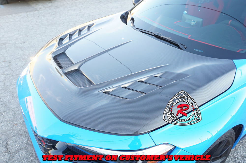 VR Style (Carbon Fiber) Hood For 2023-2026 Honda Civic Type R (FL5)