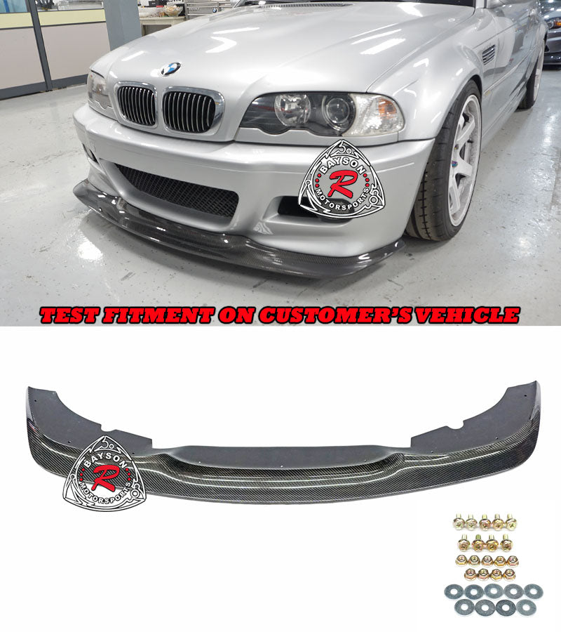 GT4 Style Front Lip (Carbon Fiber) For 2001-2006 BMW M3 (M3 Only, E46)