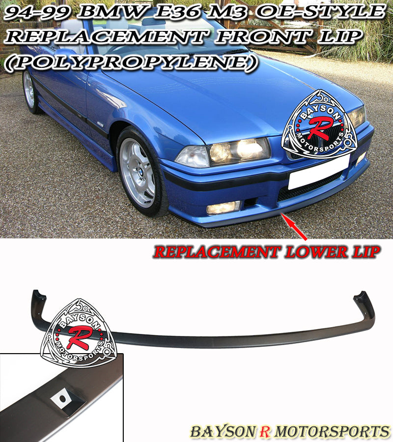OE Style Front Lip For 1994-1999 BMW 3-Series M3 (M3 Only, E36)